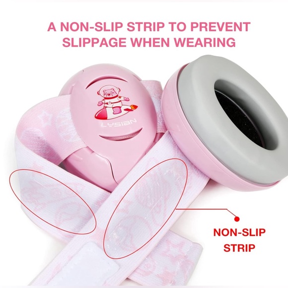 LYSIAN Pink Baby Ear Muffs Noise Cancelling Headphones Earmuffs - Picture 2 of 7